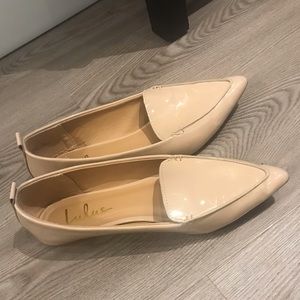 Nude pointy flats size 8